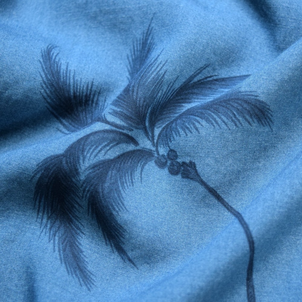 Vintage Paradise Found Hawaiian Shirt Mens XL Blue Rayon Palm Tree Aloha - Spot - Picture 6 of 14